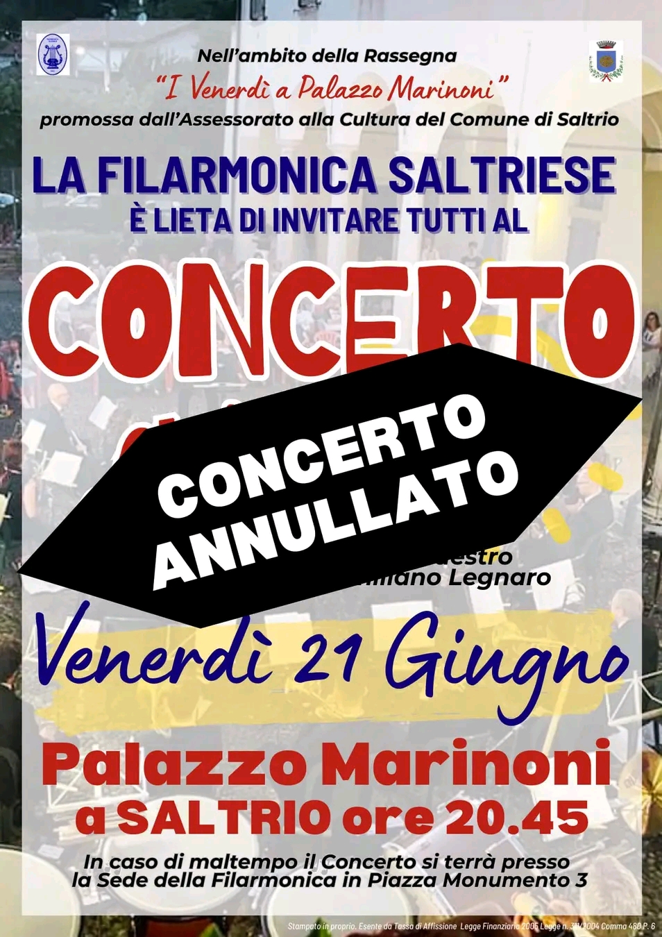 Annullamento concerto d estate 