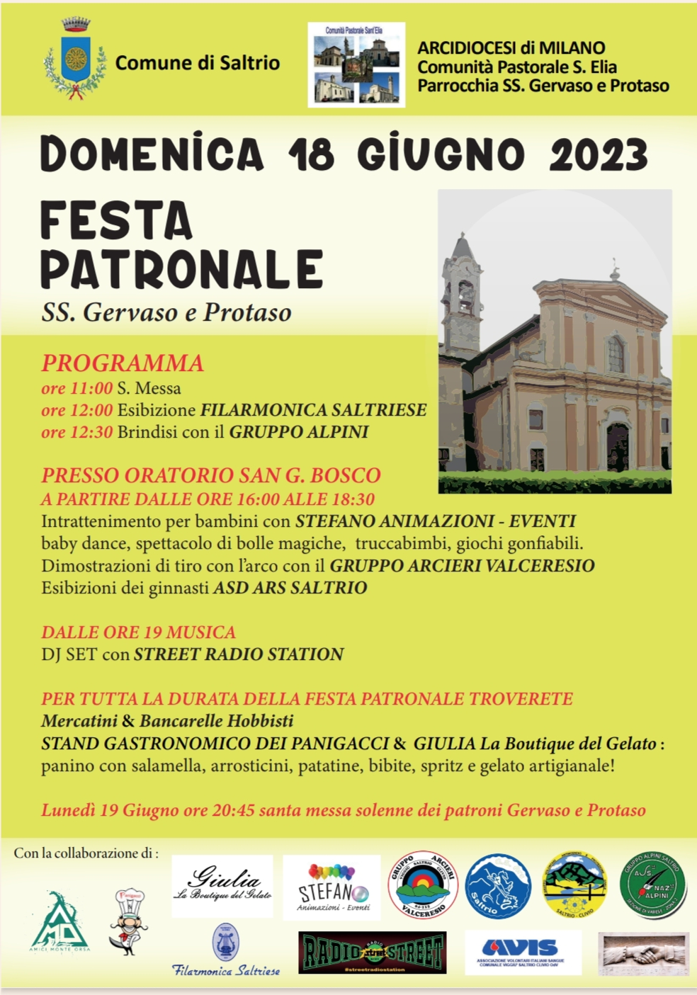 FESTA PATRONALE: TUTTO IL PROGRAMMA