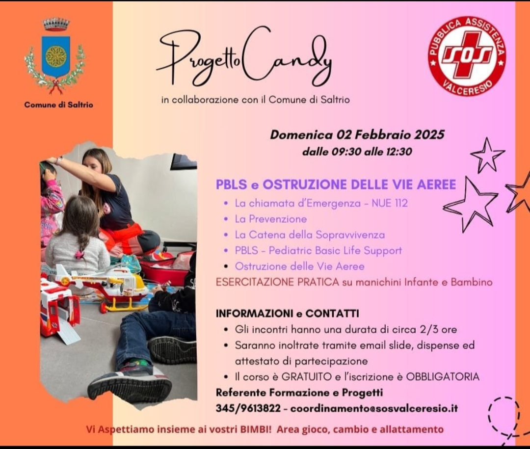 CORSO DI PRIMO SOCCORSO PEDIATRICO