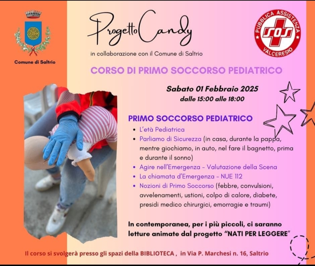 CORSO DI PRIMO SOCCORSO PEDIATRICO