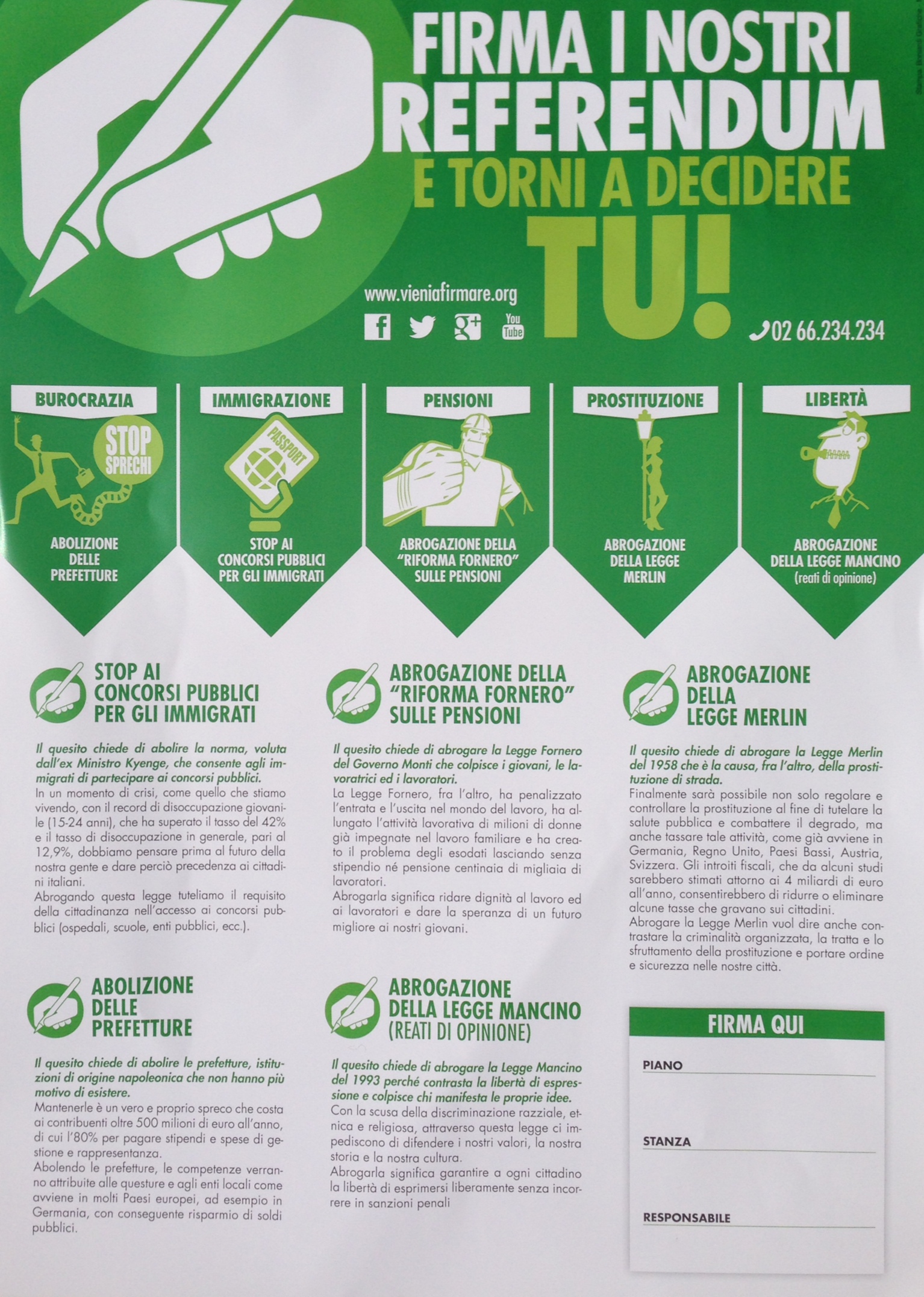 Manifesto Lega Nord Padania