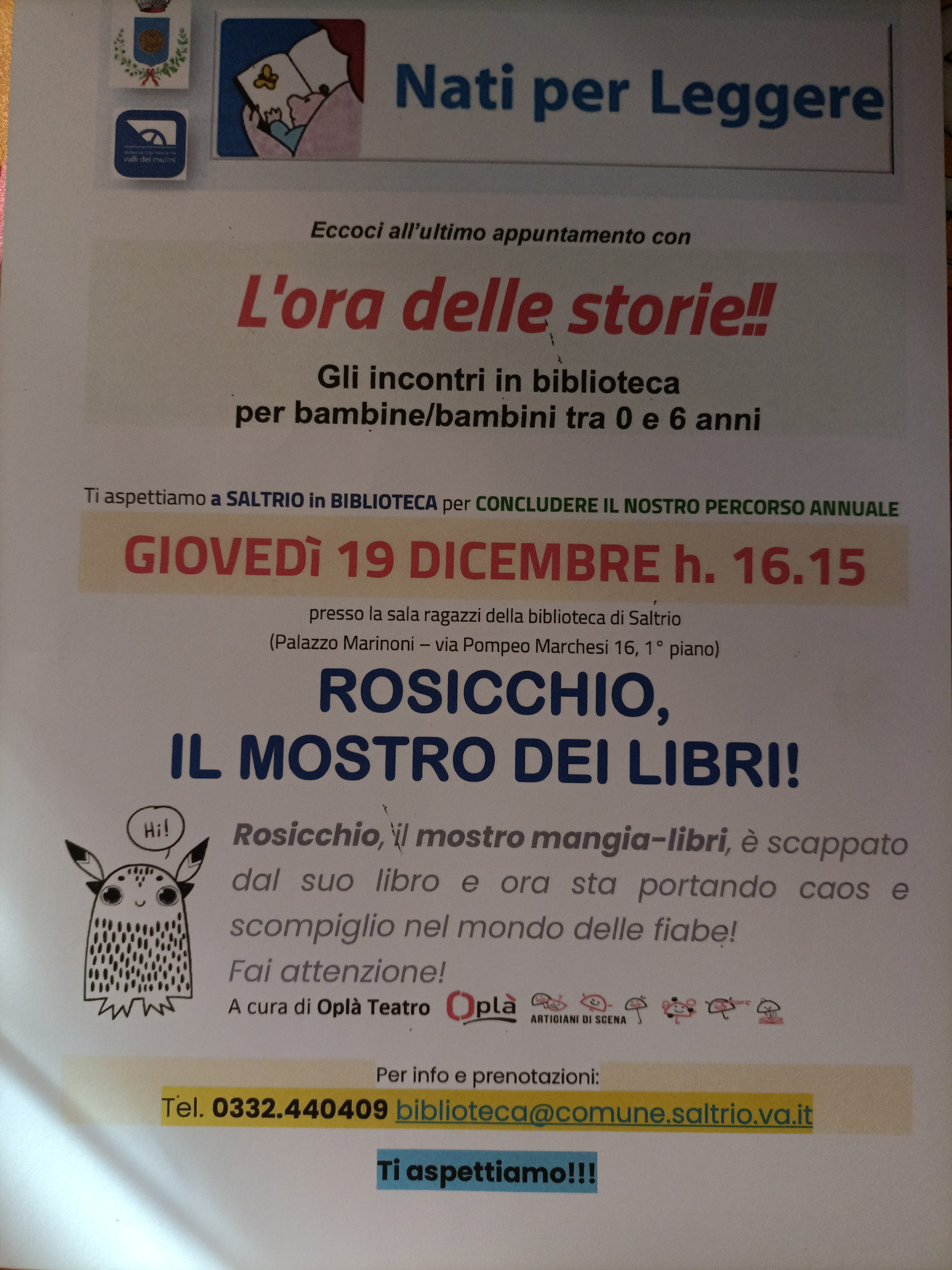 LETTURA TEATRALE ROSICCHIO, IL MOSTRO DEI LIBRI