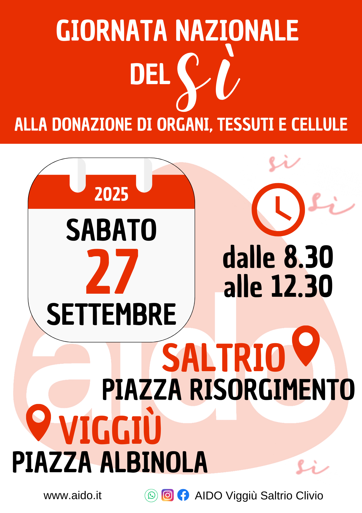 Giornata nazionale del SI' alla donazione di organi