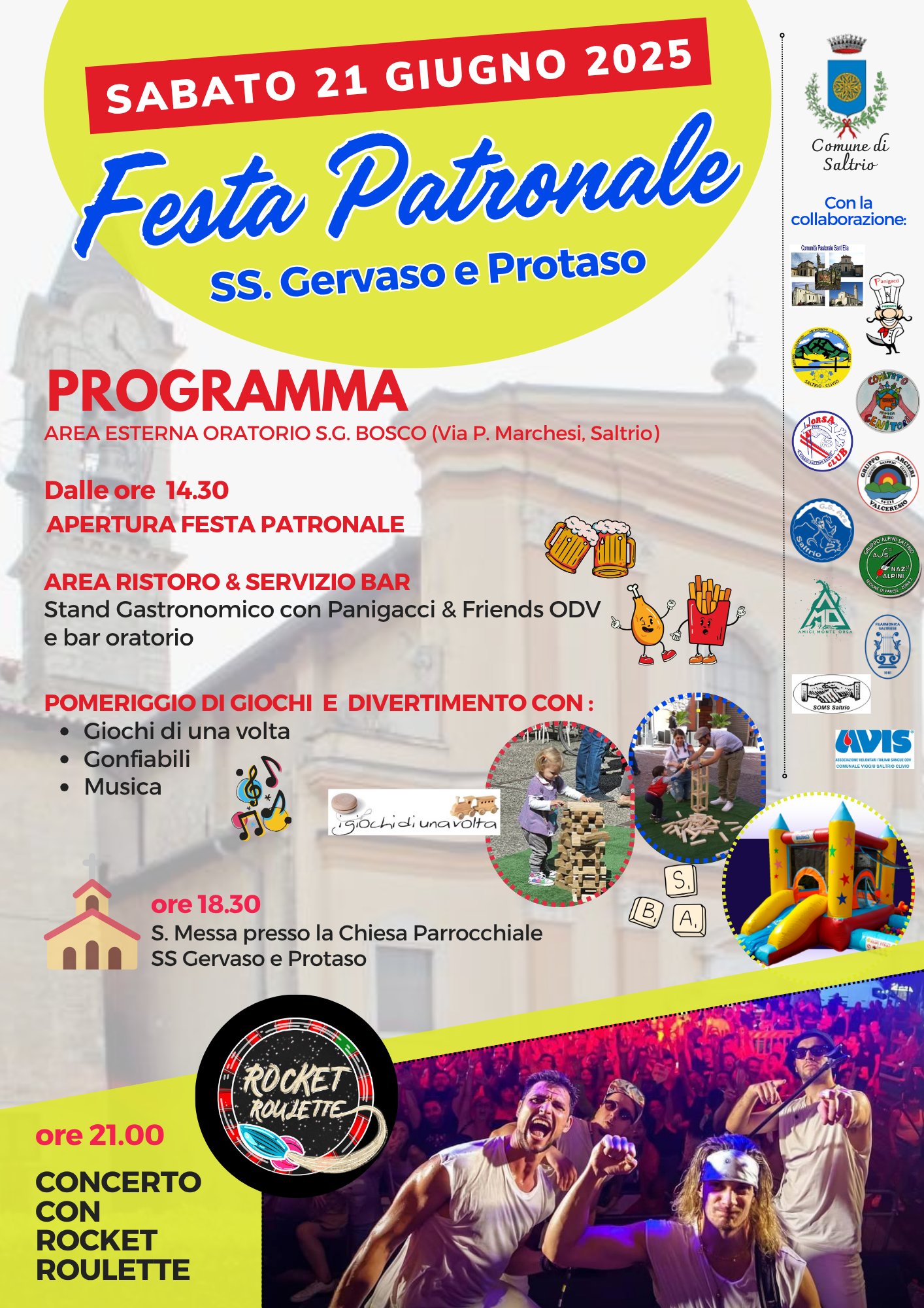 Festa patronale SS. Gervaso e Protaso: Sabato 21 Giugno