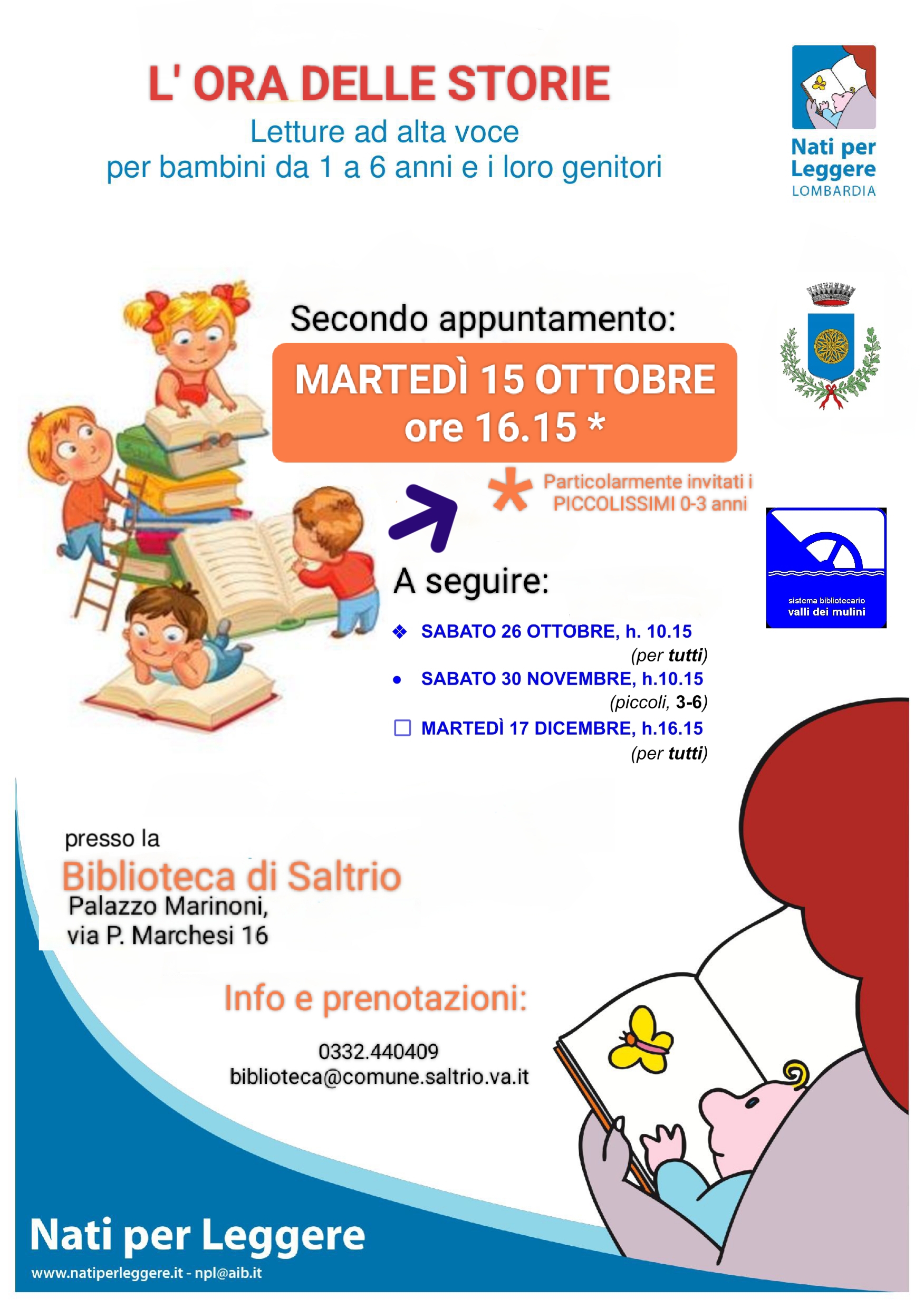 'Nati Per Leggere': torna L'ora delle Storie!