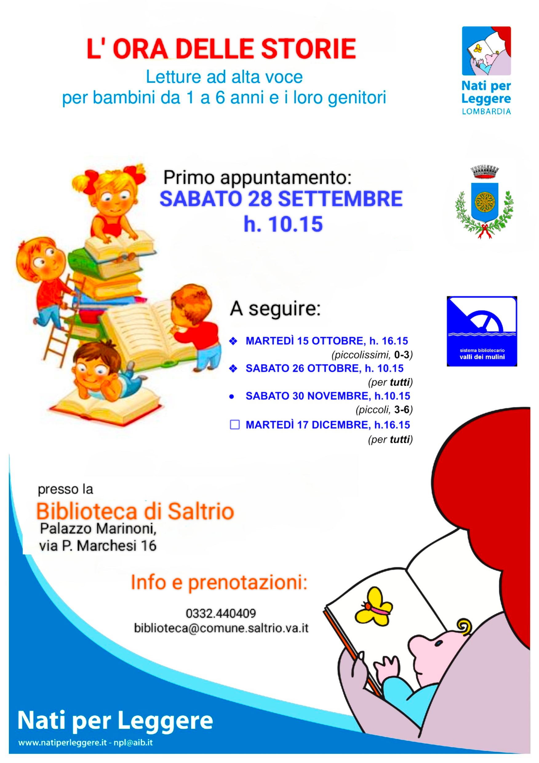 'Nati Per Leggere': è L'ora delle Storie!