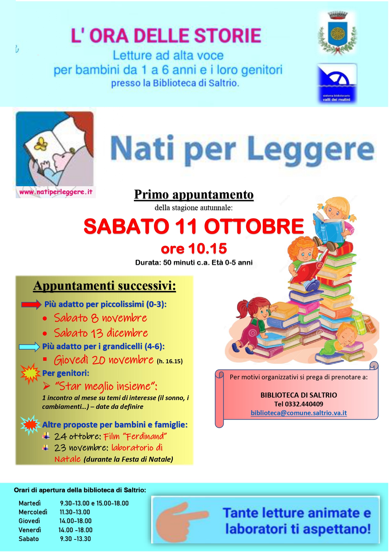 'Nati Per Leggere': è L'ora delle Storie!