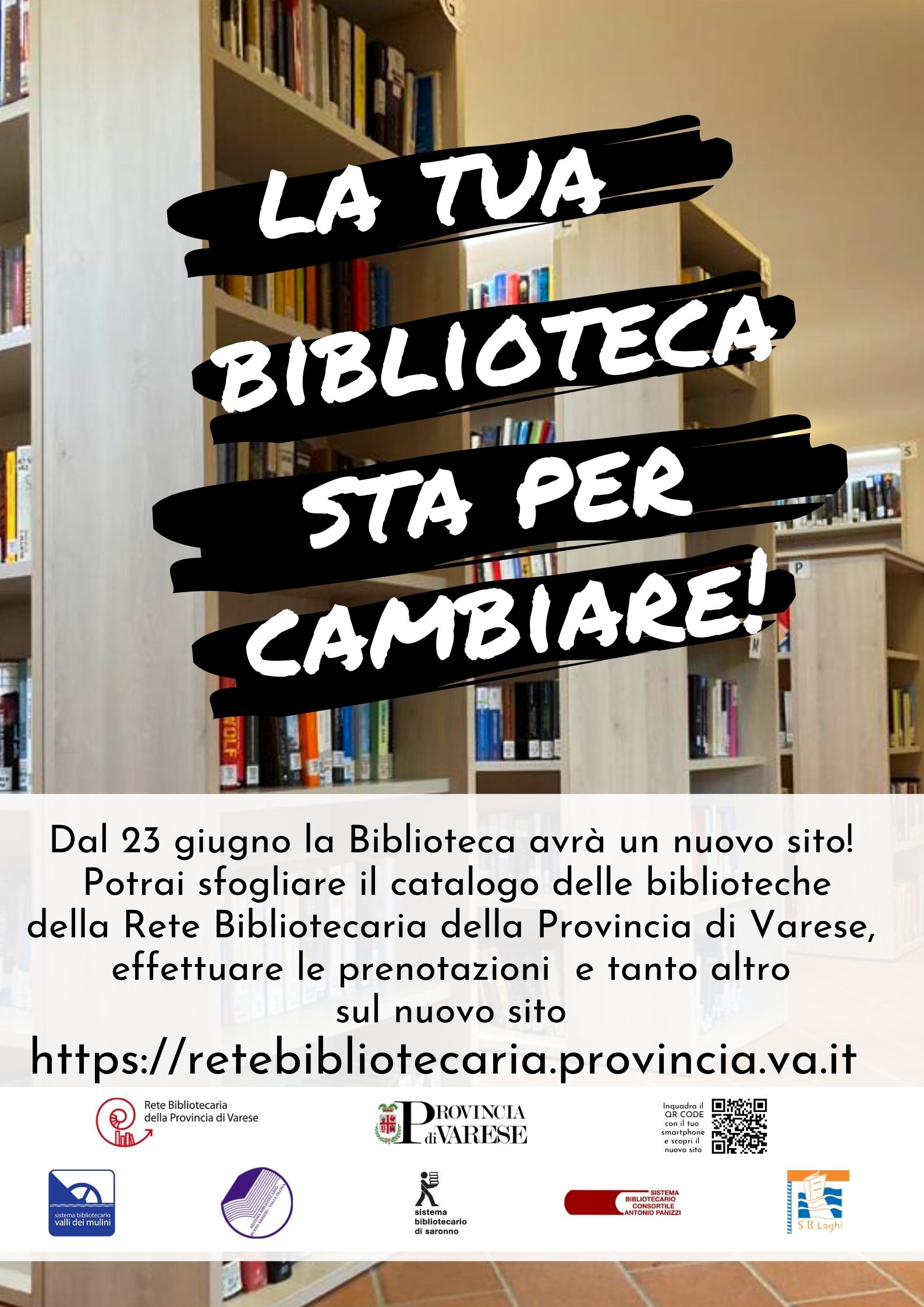 RETE BIBLIOTECARIA PROVINCIALE. NUOVO SITO