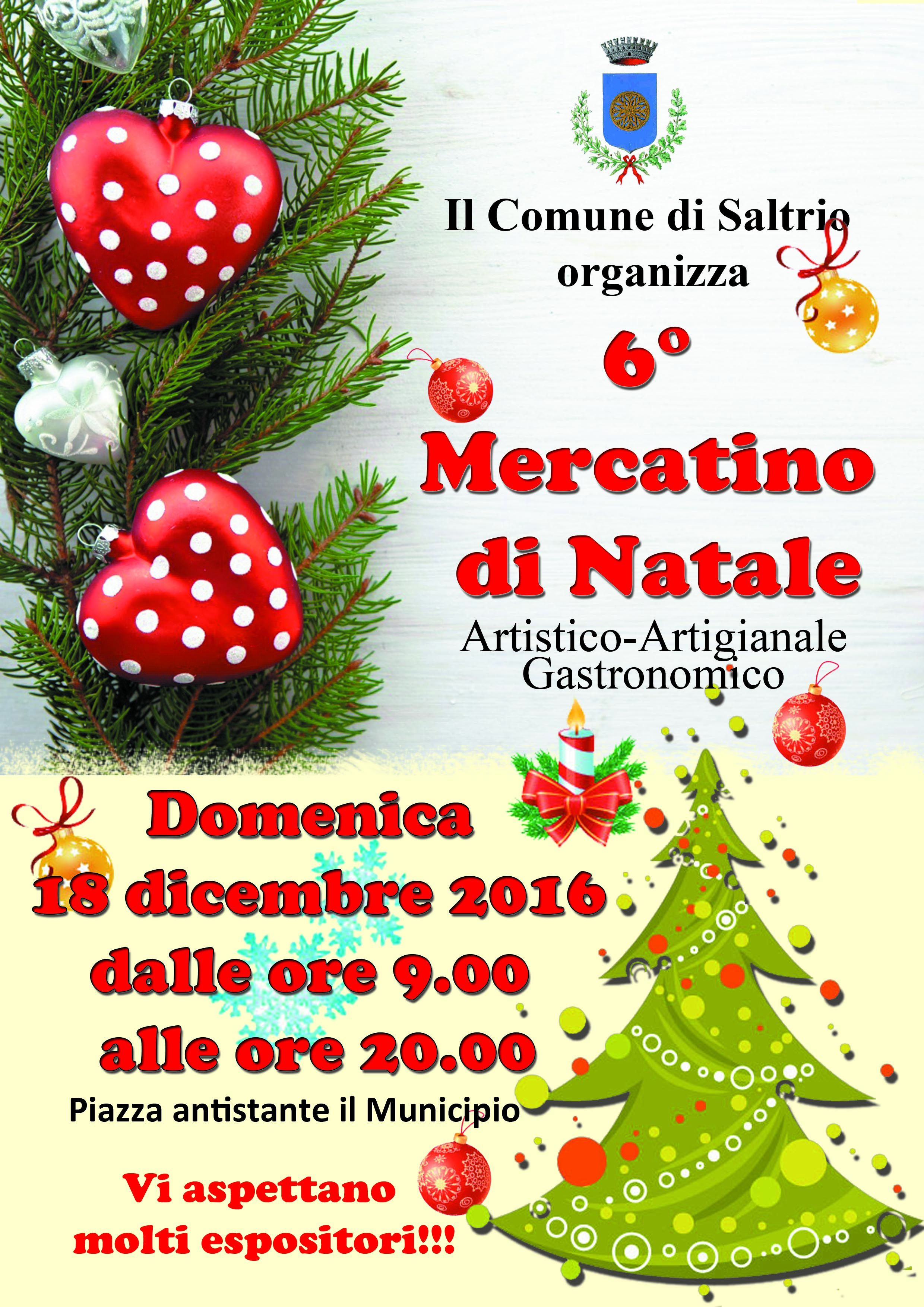 6^ EDIZIONE MERCATINO DI NATALE - PROGRAMMA DEGLI INTRATTENIMENTI